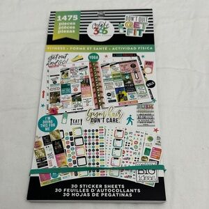Me & My Big Ideas Fitness Sticker Pack - Green, Pink, Black